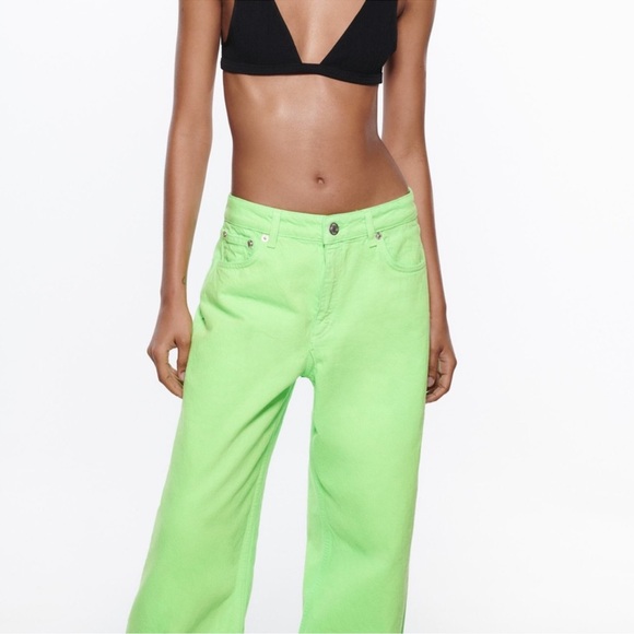 ZARA THE BOOGIE PANT MID RISE FULL LENGTH SUPER WIDE LEG JEANS - Picture 7 of 14